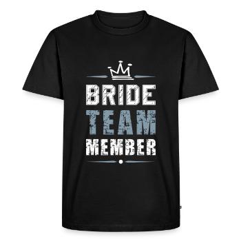 Bride Team - Men's Premium Organic T-Shirt - black - Front - Nico (187cm)