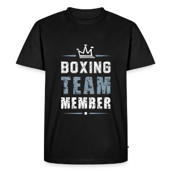 Boxing Team - Men's Premium Organic T-Shirt - black - Front - Nico (187cm)