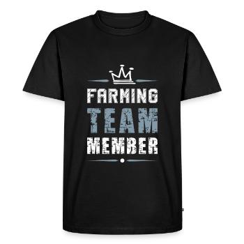Équipe agricole Agriculteur agricole - T-shirt Premium bio Homme - noir - Devant - Nico (187cm)