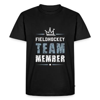 Équipe de hockey sur gazon - T-shirt Premium bio Homme - noir - Devant - Nico (187cm)