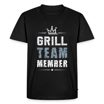 Grill Team - Men's Premium Organic T-Shirt - black - Front - Nico (187cm)