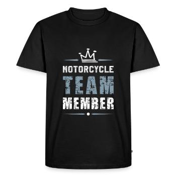 Équipe moto - T-shirt Premium bio Homme - noir - Devant - Nico (187cm)