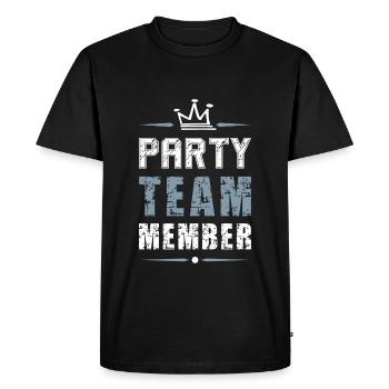 Équipe de fête - T-shirt Premium bio Homme - noir - Devant - Nico (187cm)