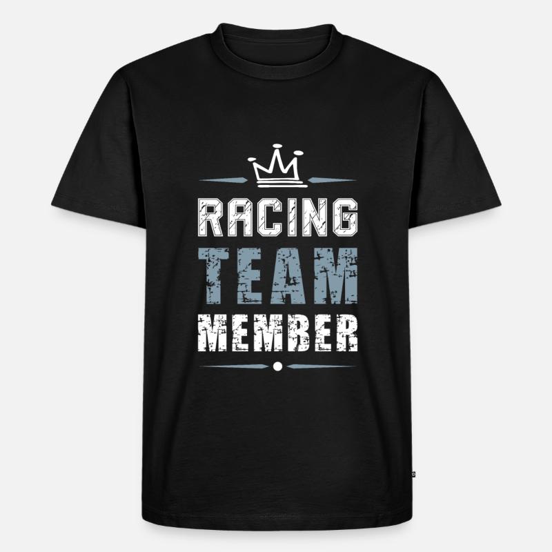Racing Team - Männer Premium Bio T-Shirt - Schwarz