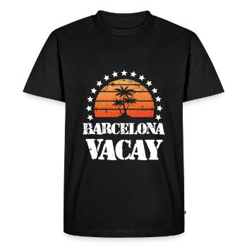 Tourisme Barcelone - T-shirt Premium bio Homme - noir - Devant - Nico (187cm)