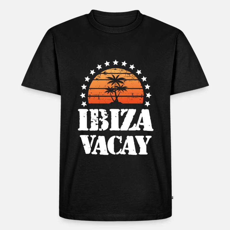 Ibiza Urlaub - Männer Premium Bio T-Shirt - Schwarz