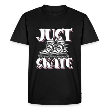 Skate Skating - Men's Premium Organic T-Shirt - black - Front - Nico (187cm)