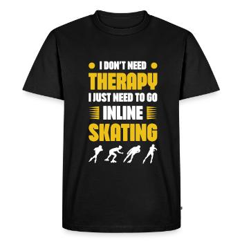 Skate Therapy - Men's Premium Organic T-Shirt - black - Front - Nico (187cm)