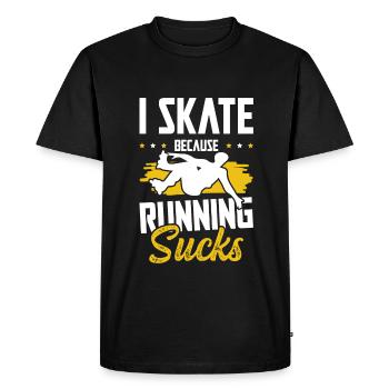 Skate Skating - Men's Premium Organic T-Shirt - black - Front - Nico (187cm)