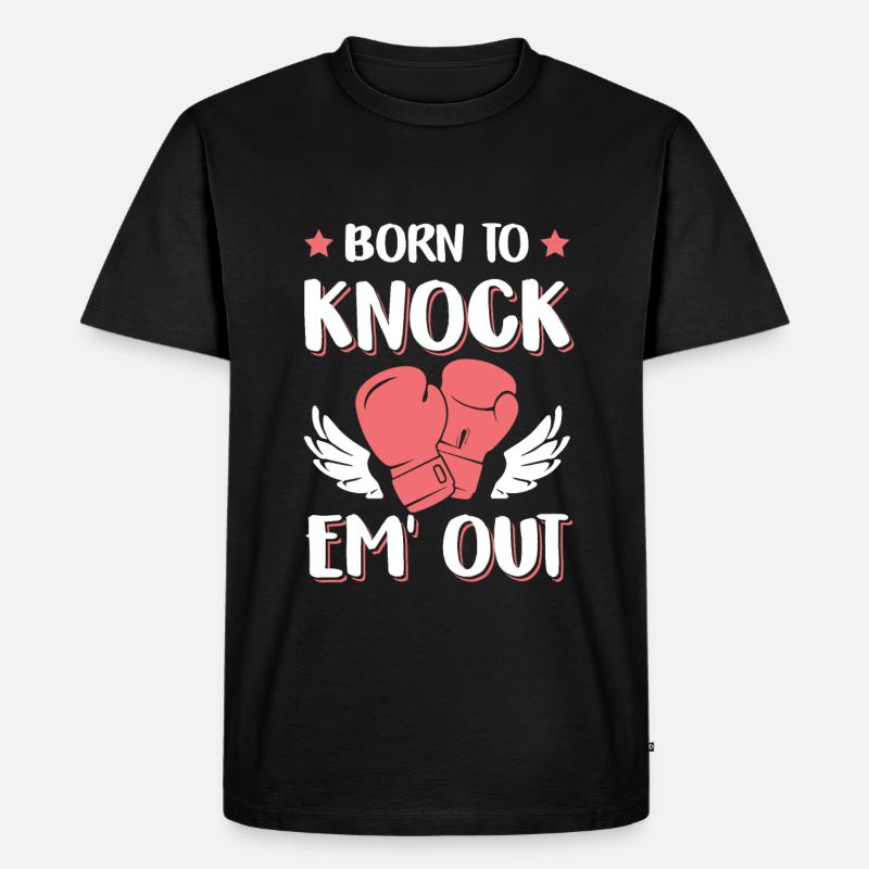 knock out boxhandschuhe - Männer Premium Bio T-Shirt - Schwarz