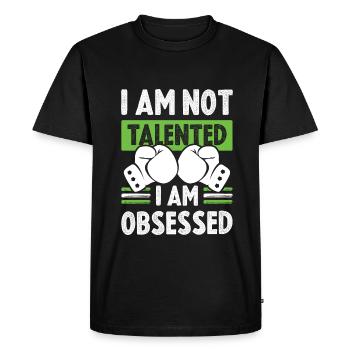 Boxer Talent - Men's Premium Organic T-Shirt - black - Front - Nico (187cm)