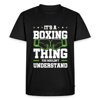 Boxing Boxing Gloves - Men's Premium Organic T-Shirt - black - Front - Nico (187cm)
