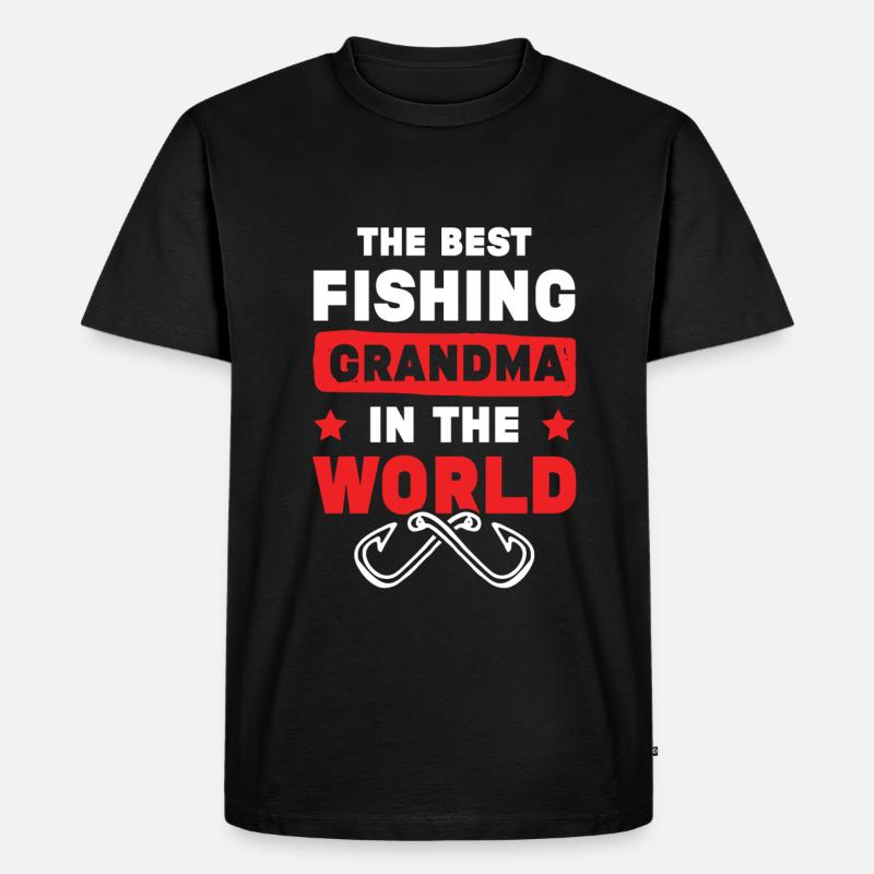 fischer großmutter - Männer Premium Bio T-Shirt - Schwarz