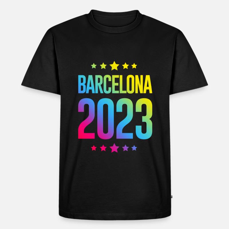 Barcelona 2023 - Männer Premium Bio T-Shirt - Schwarz