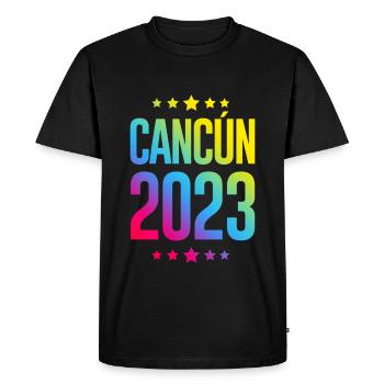 Cancun 2023 - T-shirt Premium bio Homme - noir - Devant - Nico (187cm)