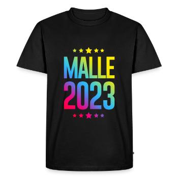 Malle 2023 - T-shirt Premium bio Homme - noir - Devant - Nico (187cm)