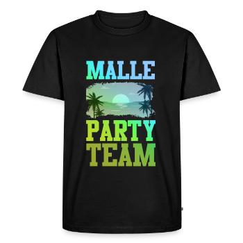 Équipe Malle Party - T-shirt Premium bio Homme - noir - Devant - Nico (187cm)