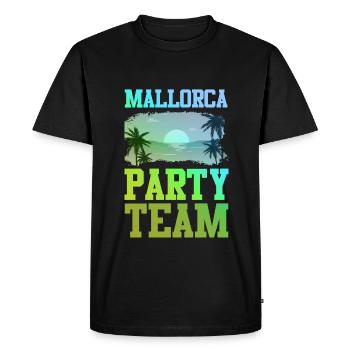 Mallorca Party Team - Men's Premium Organic T-Shirt - black - Front - Nico (187cm)