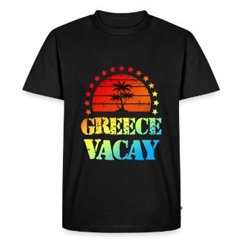Greece Holidays - Men's Premium Organic T-Shirt - black - Front - Nico (187cm)