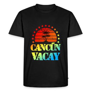 Vacances à Cancun - T-shirt Premium bio Homme - noir - Devant - Nico (187cm)