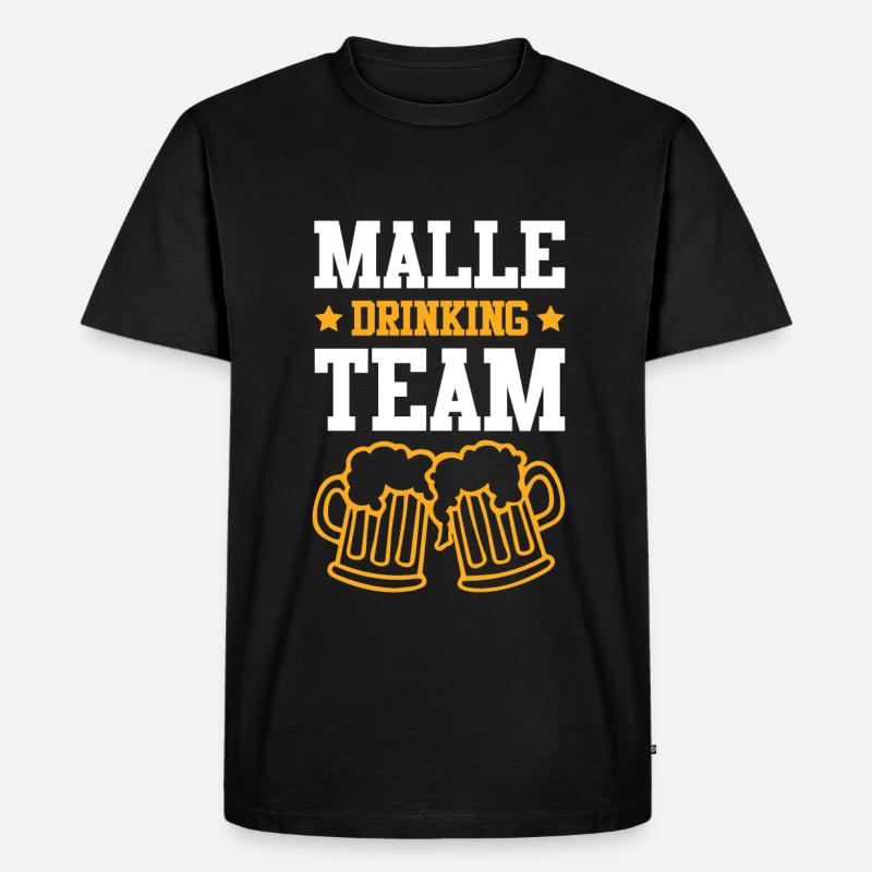 Malle Drinking Team - Männer Premium Bio T-Shirt - Schwarz