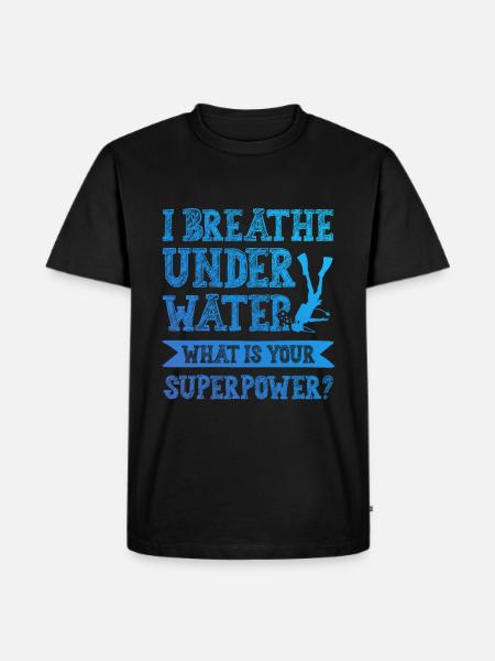 Diving Superpower - Men's Premium Organic T-Shirt - black