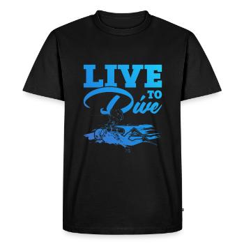 La vie pour plonger - T-shirt Premium bio Homme - noir - Devant - Nico (187cm)