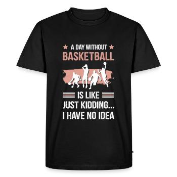 Basketball drôle de dicton - T-shirt Premium bio Homme - noir - Devant - Nico (187cm)