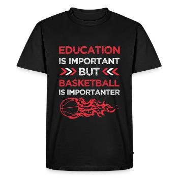 Éducation Basketball - T-shirt Premium bio Homme - noir - Devant - Nico (187cm)