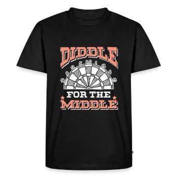 Dart drôle de dicton - T-shirt Premium bio Homme - noir - Devant - Nico (187cm)