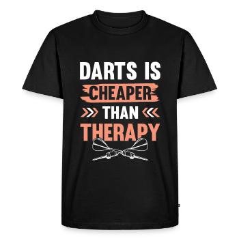 Darts Therapy - Men's Premium Organic T-Shirt - black - Front - Nico (187cm)