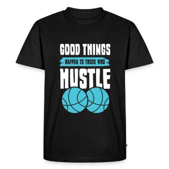 Hustle Basketball - T-shirt Premium bio Homme - noir - Devant - Nico (187cm)