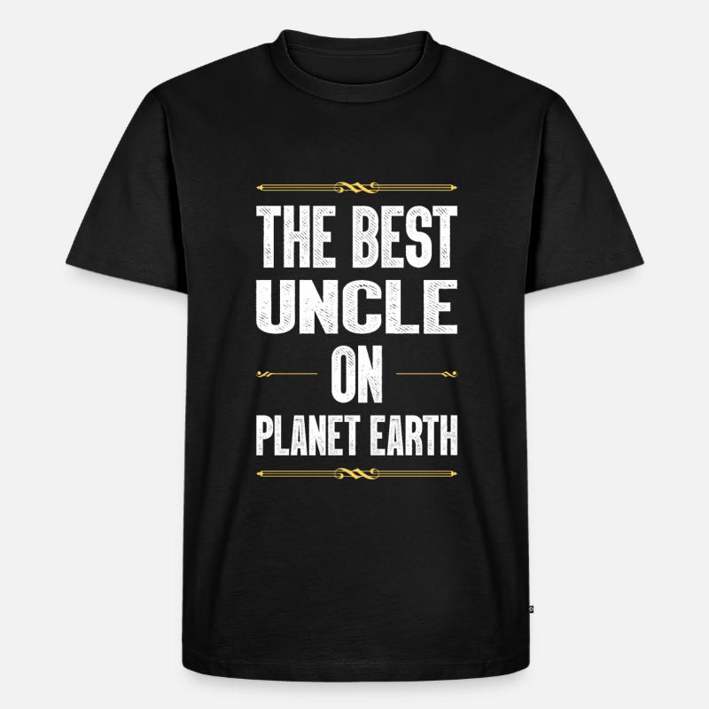 Bester Onkel Spruch - Männer Premium Bio T-Shirt - Schwarz