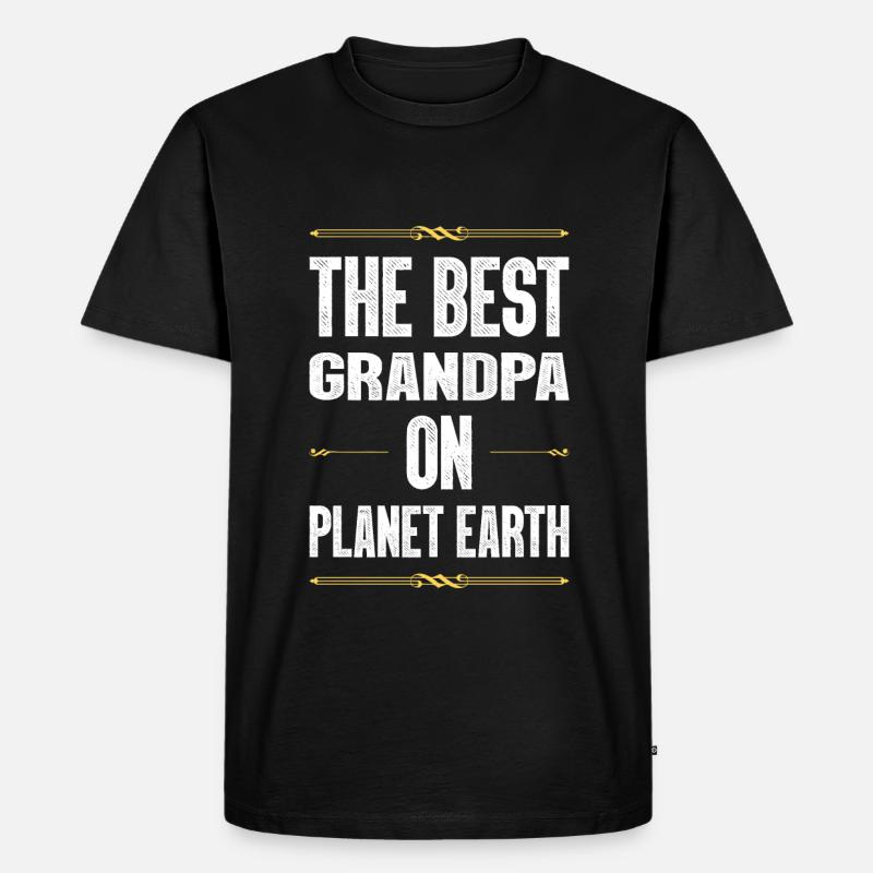 Bester Opa Spruch - Männer Premium Bio T-Shirt - Schwarz