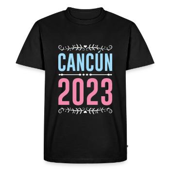 Cancun 2023 - T-shirt Premium bio Homme - noir - Devant - Nico (187cm)