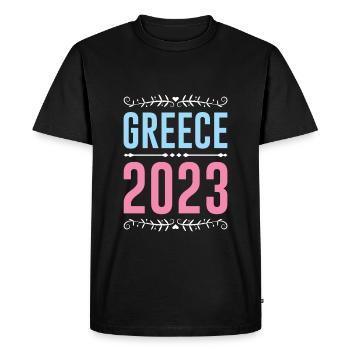 Greece 2023 - Men's Premium Organic T-Shirt - black - Front - Nico (187cm)