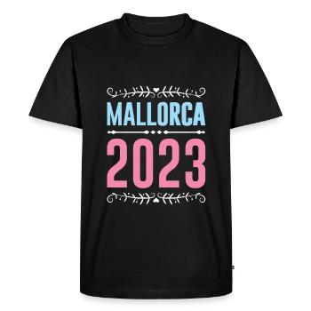 Mallorca 2023 - Men's Premium Organic T-Shirt - black - Front - Nico (187cm)