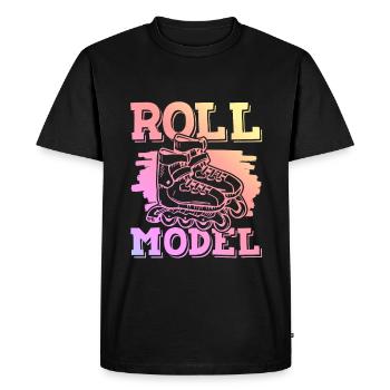 Roll skating - Men's Premium Organic T-Shirt - black - Front - Nico (187cm)