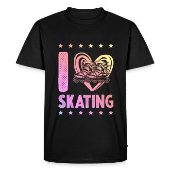 J’adore patiner - T-shirt Premium bio Homme - noir - Devant - Nico (187cm)