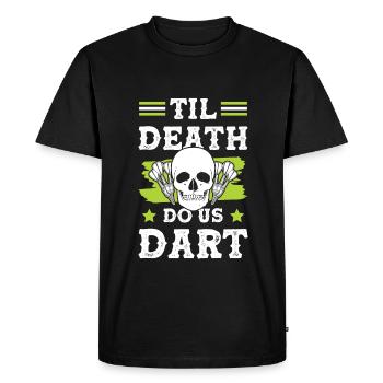 Dart drôle de dicton - T-shirt Premium bio Homme - noir - Devant - Nico (187cm)