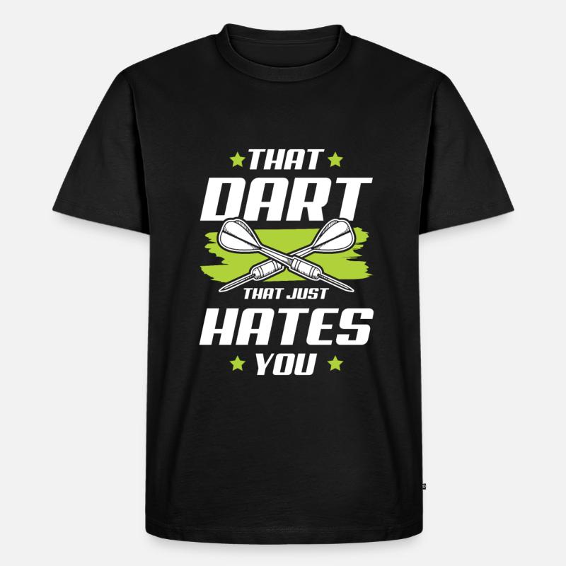 darts dart - Männer Premium Bio T-Shirt - Schwarz