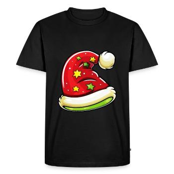 Bonnet de Noël bonnet de Noël - T-shirt Premium bio Homme - noir - Devant - Nico (187cm)