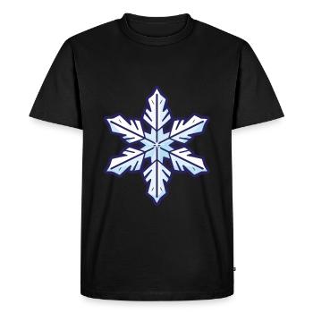 Snowflake Icon Winter - Men's Premium Organic T-Shirt - black - Front - Nico (187cm)