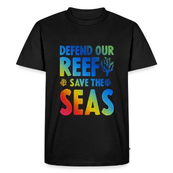 Sauvons la mer - T-shirt Premium bio Homme - noir - Devant - Nico (187cm)