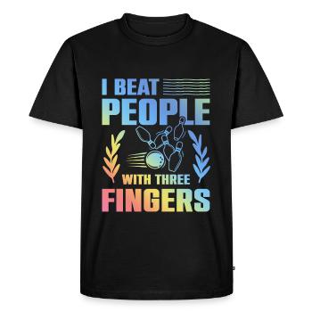 Dicton amusant de bowling - T-shirt Premium bio Homme - noir - Devant - Nico (187cm)