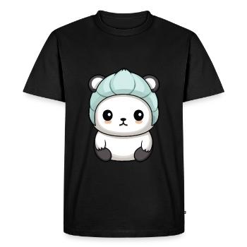 Polar Bear Winter Polar Bear Animal Comic - Men's Premium Organic T-Shirt - black - Front - Nico (187cm)