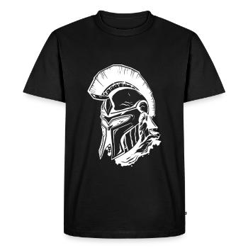 Guerrier spartiate Tête de Sparta - T-shirt Premium bio Homme - noir - Devant - Nico (187cm)