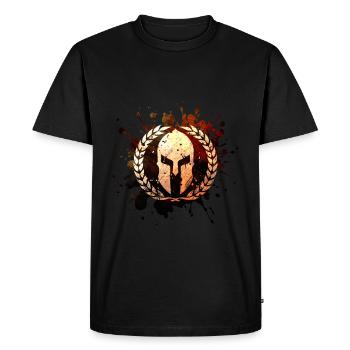 Sparta Helmet Mythology Warrior Gladiator - Men's Premium Organic T-Shirt - black - Front - Nico (187cm)