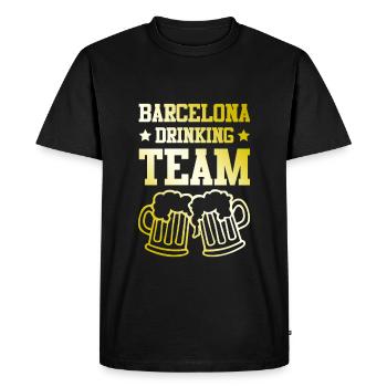 L’équipe de beuverie de Barcelone - T-shirt Premium bio Homme - noir - Devant - Nico (187cm)