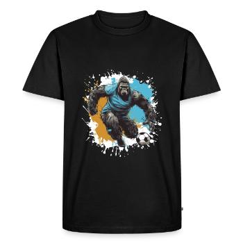 Gorilla Soccer Sports Team - Men's Premium Organic T-Shirt - black - Front - Nico (187cm)